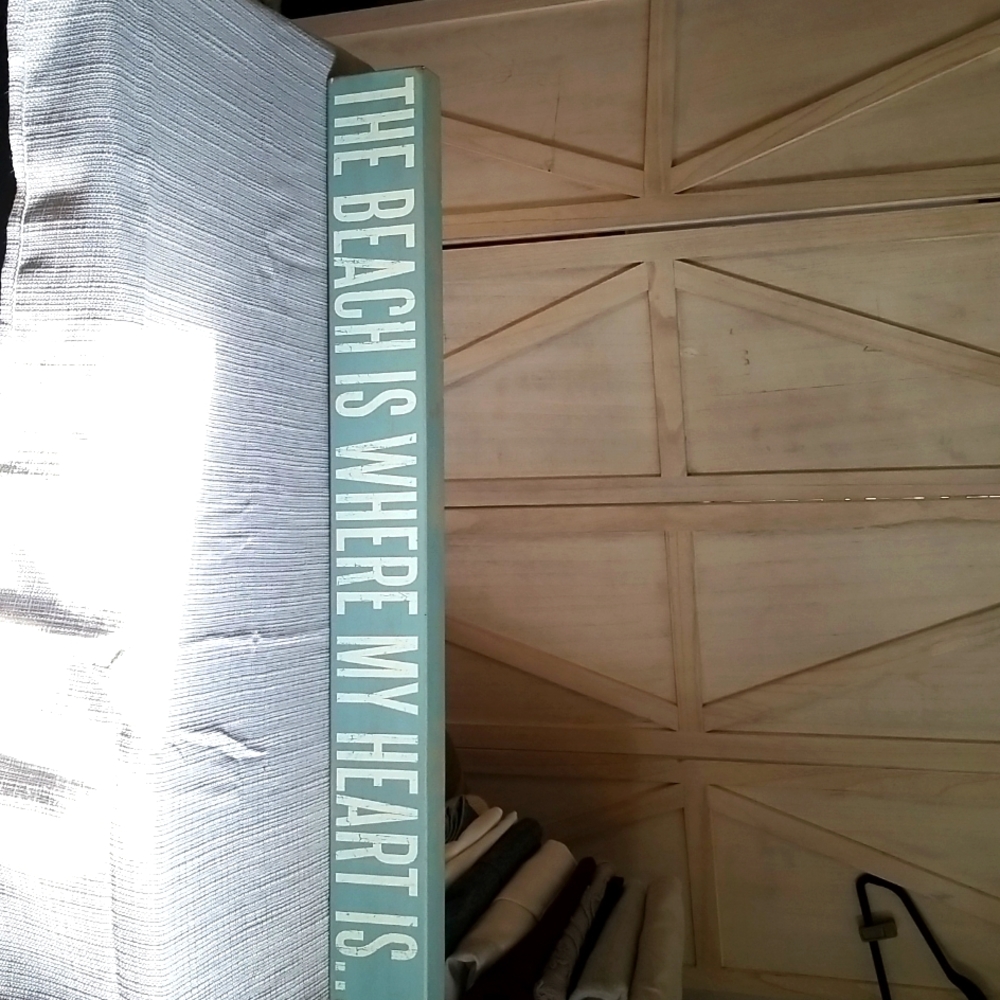 Aqua blue "Beach Sign"